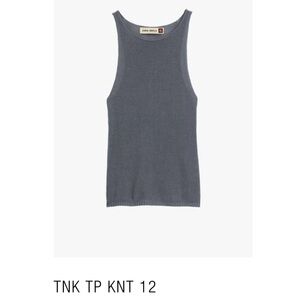 Zara srpls surplus blue grey Sleeveless Top tank knit layering shirt sweater